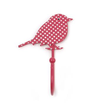 Vogelhaken pink mit Pünktchen
