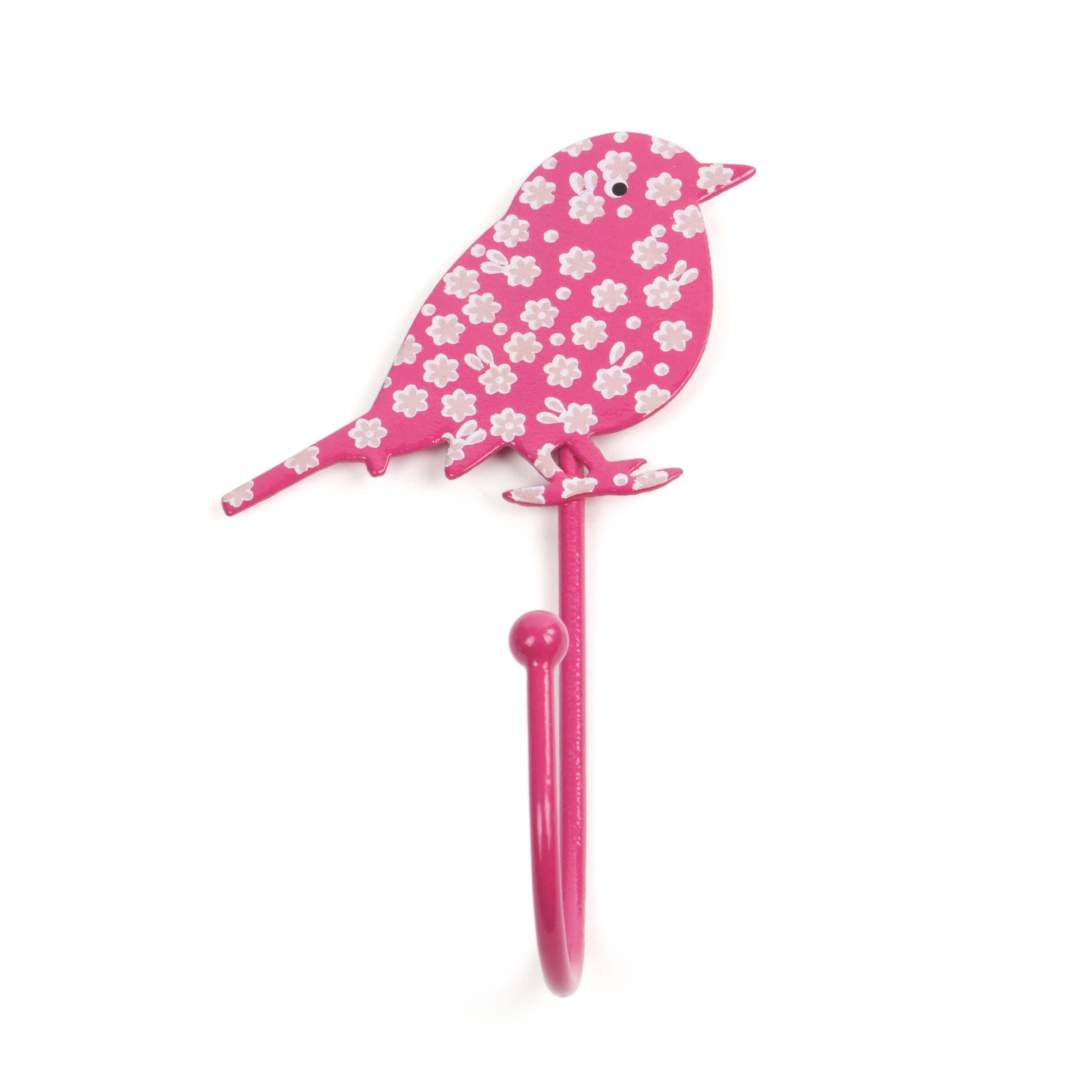 Vogelhaken Blümchen pink