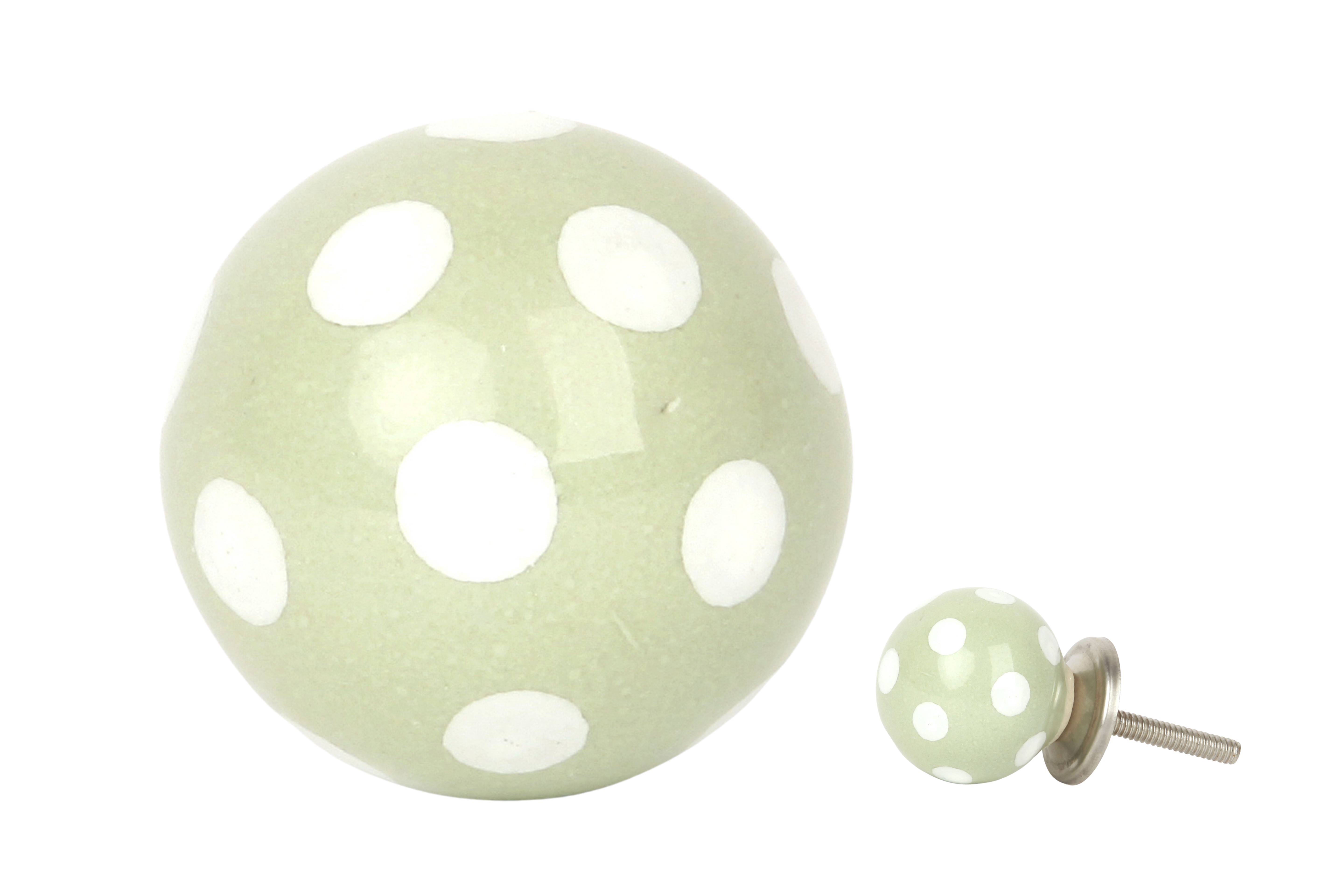 Knauf Ball Polka Dot grün/weiß
