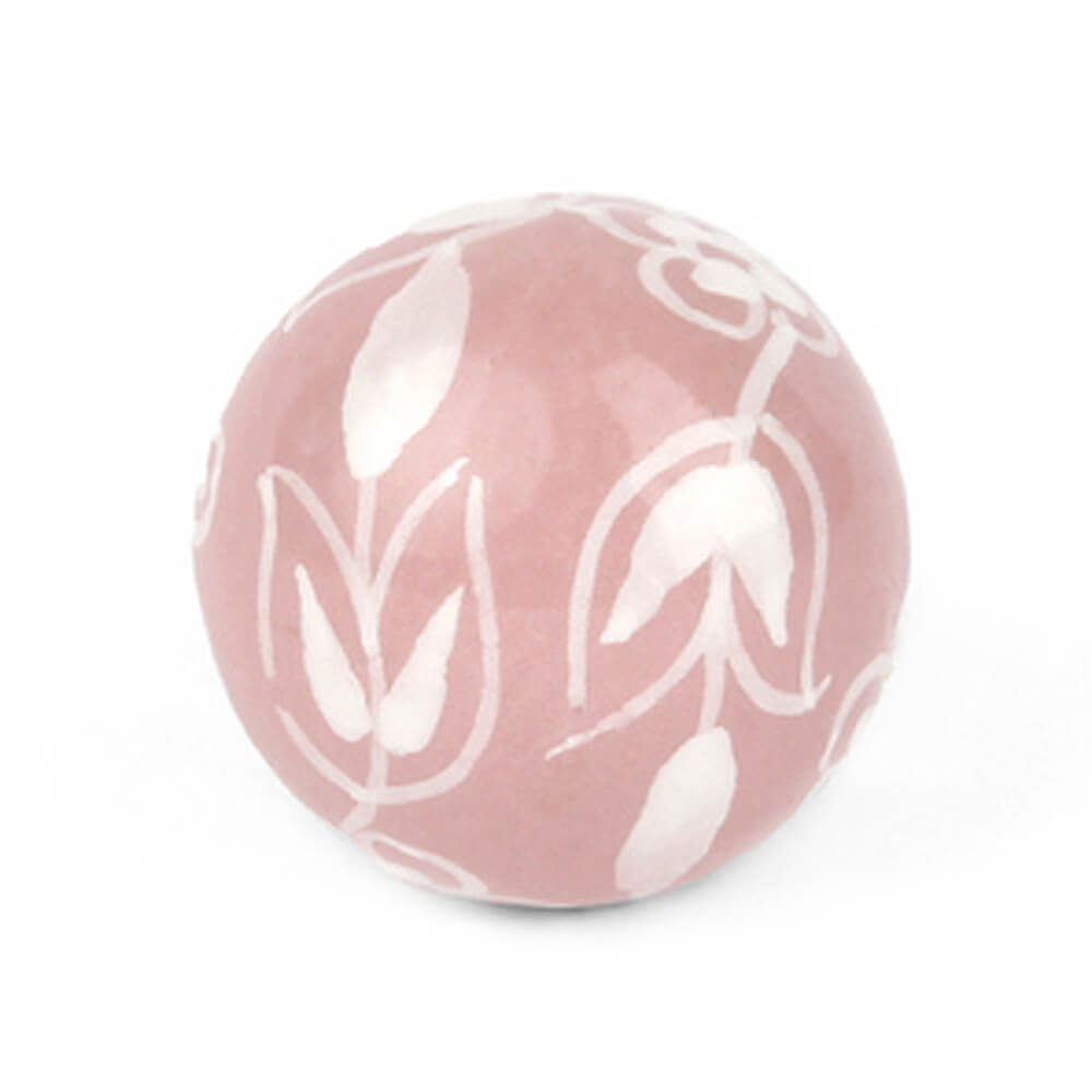 Knauf floral rosa/weiß