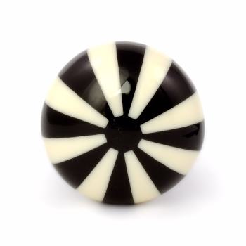 Knauf Bonbon schwarz/cremeweiß