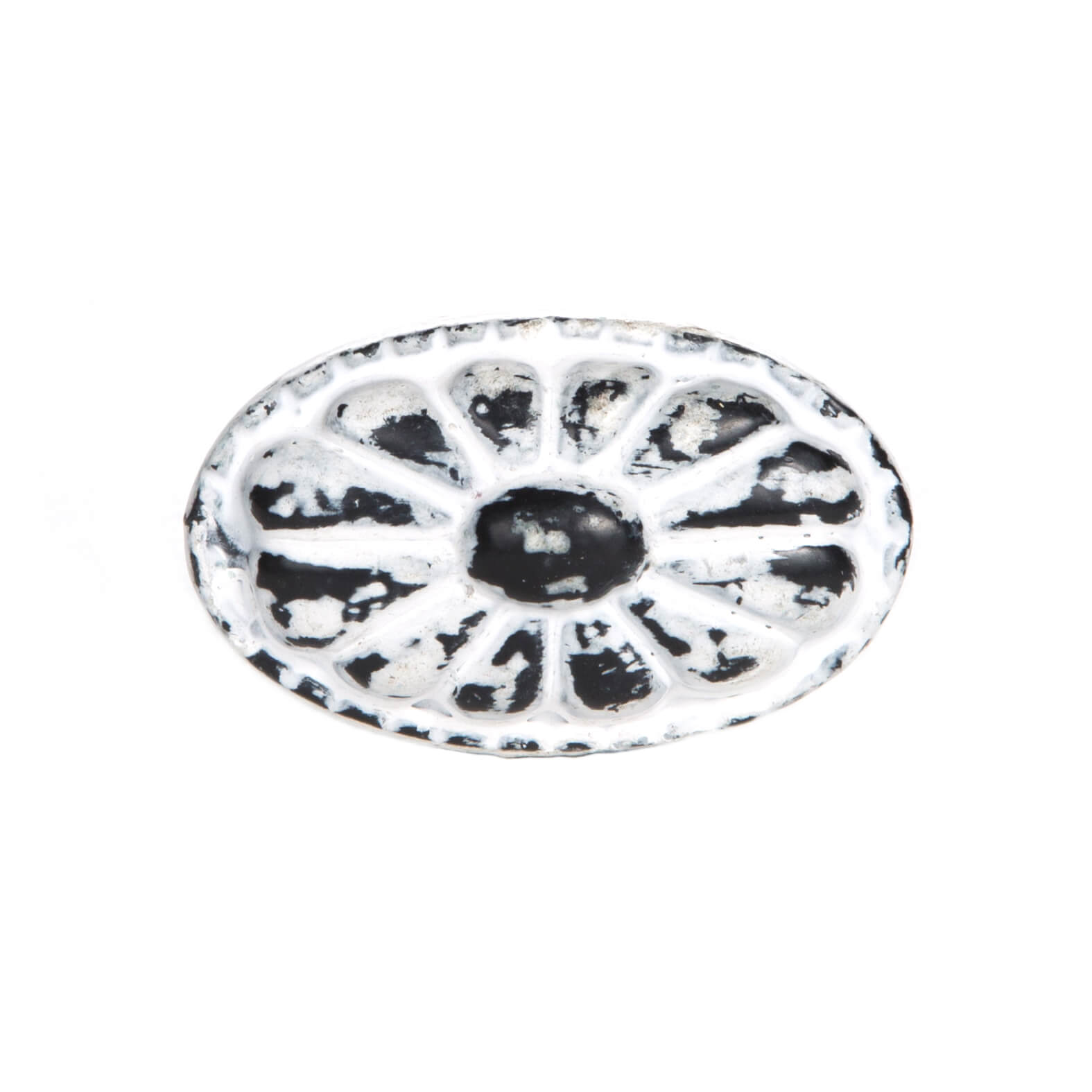 Knauf Eisen Vintage Oval Weiß