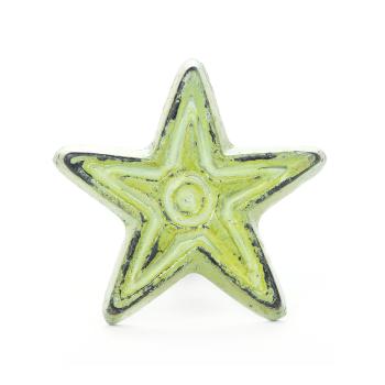 Sternknauf in Eisen, vintage limette