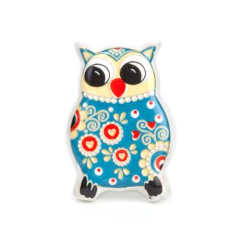 Knauf Figur Eule blau 