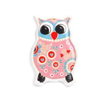 Knauf Figur Eule pink