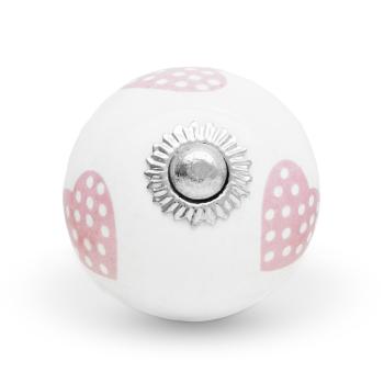 Knauf Print Herz Punkte rosa