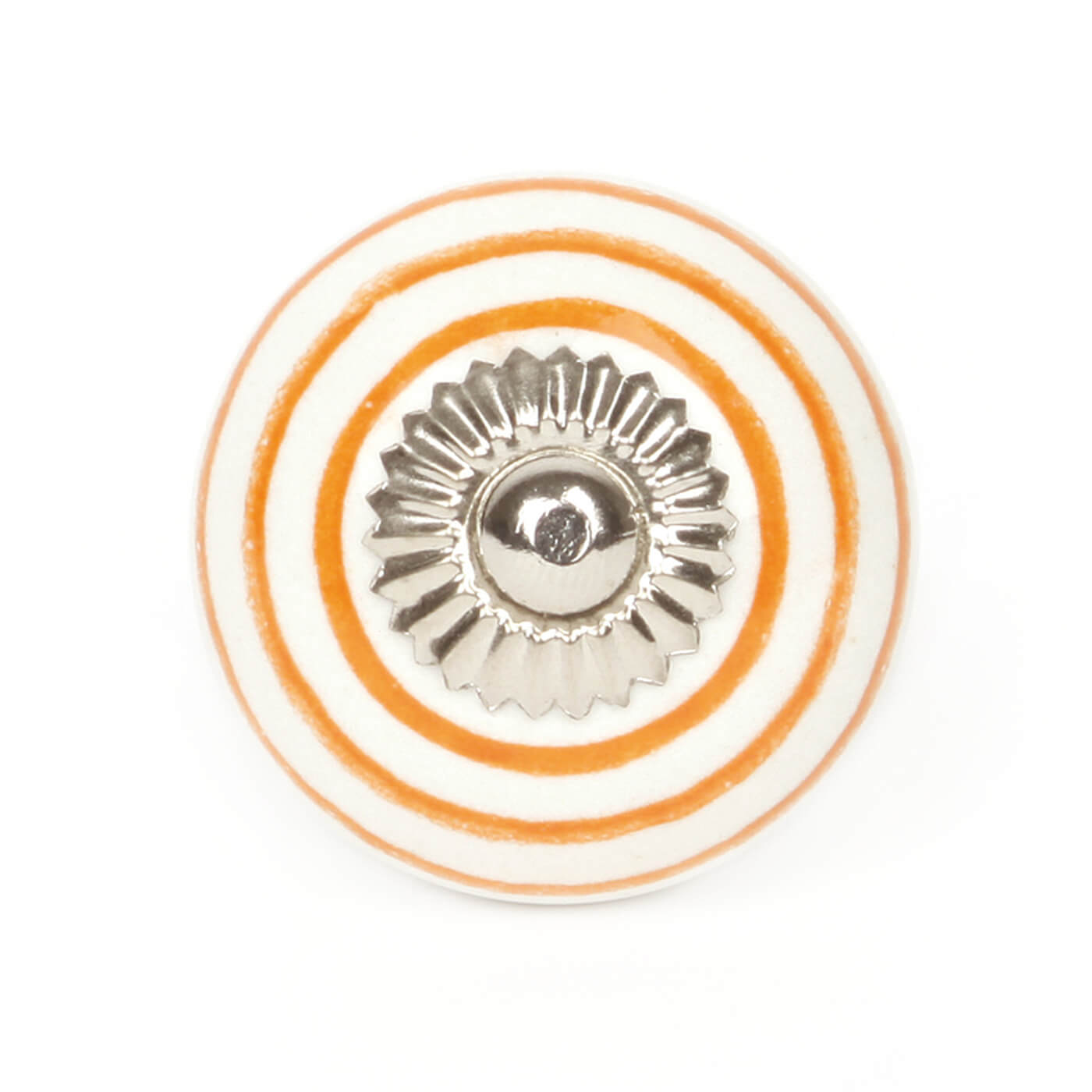 Knauf Streifen weiß/orange
